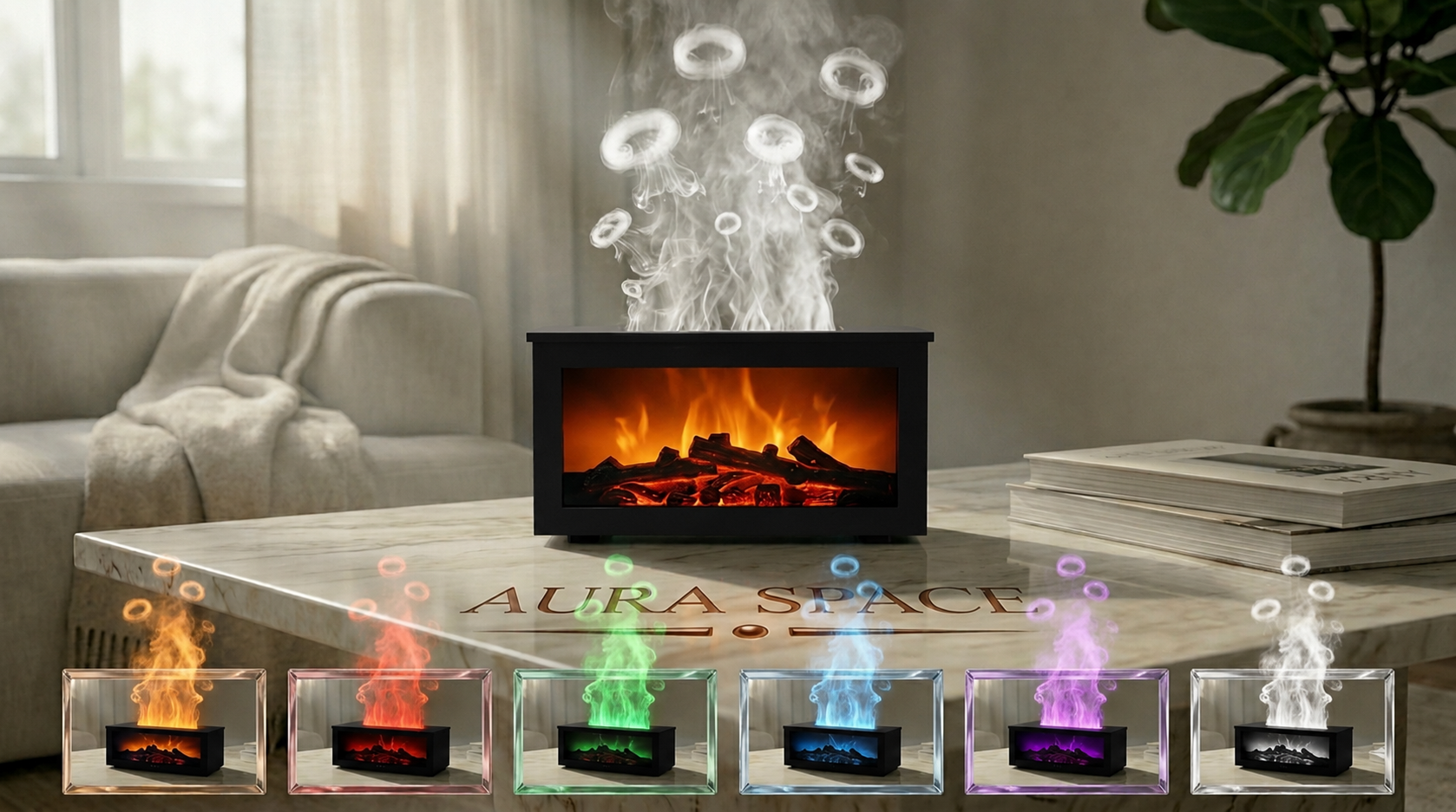 AURA SPACE™ Premium Kamin-Diffuser